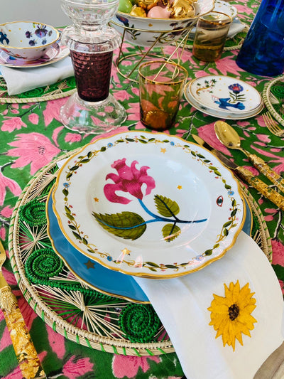 Bitossi Home Soup Porcelain Plate - Flower