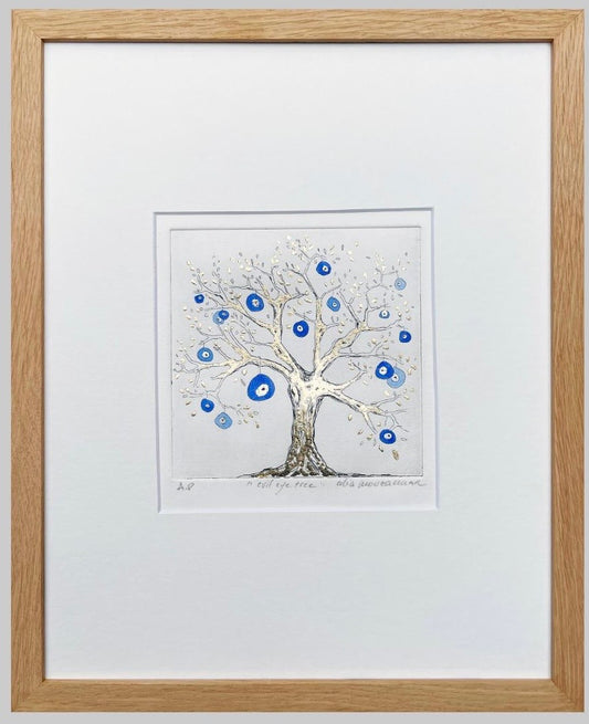 "Evil Eye Tree" Etching