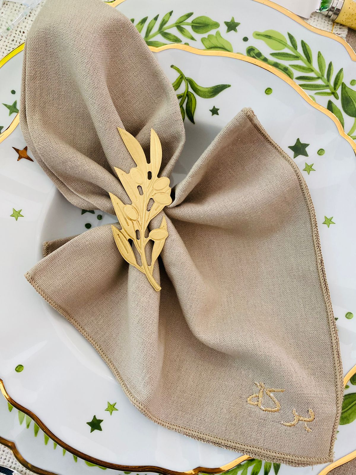 Julie Sahmarani Olive Tree Branch Napkin Ring