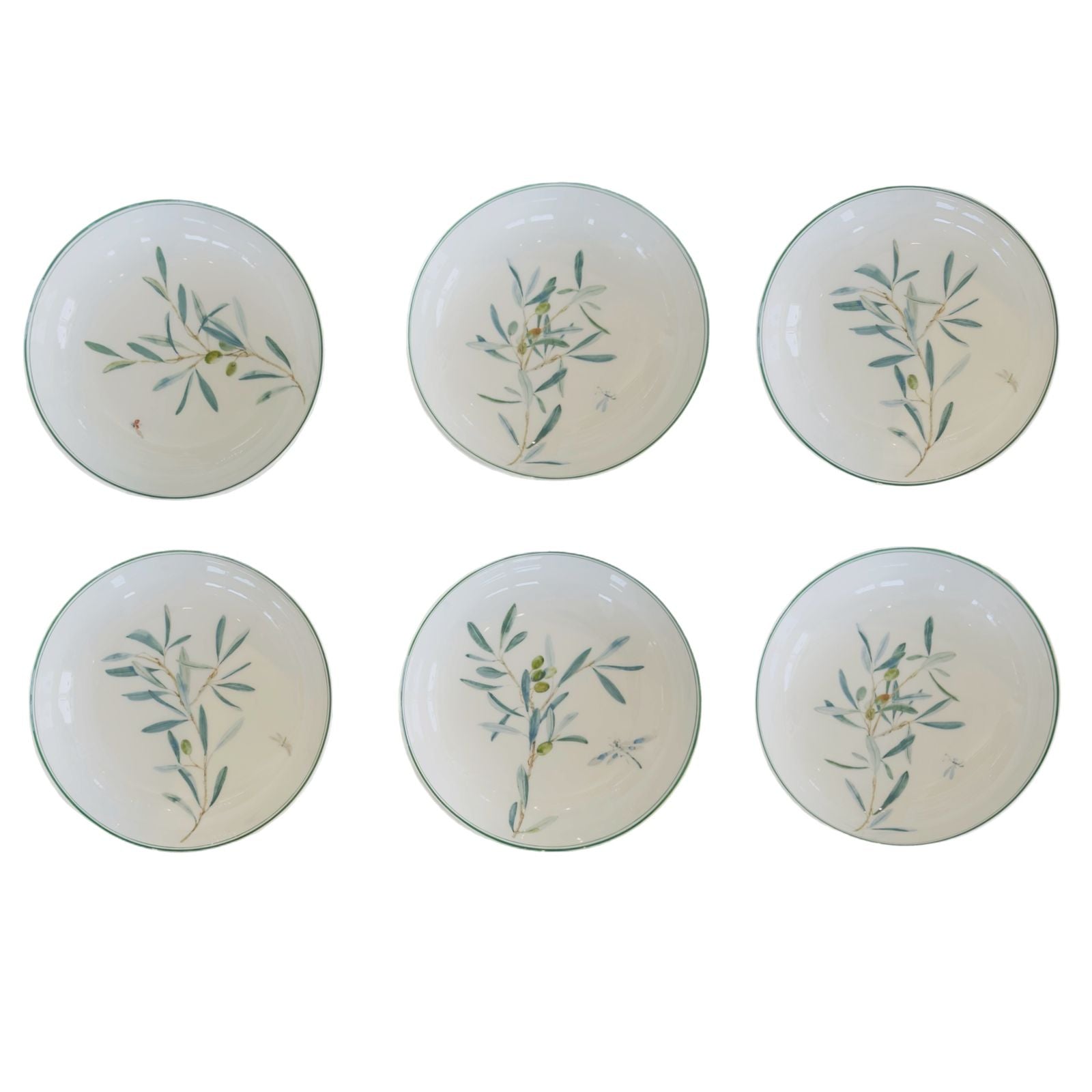 Olive Branch Soup Plates - Set of 6