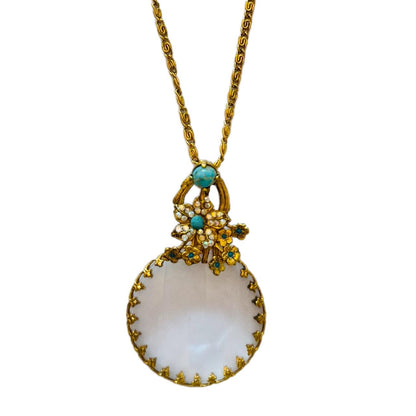 Ornella Magnifying Lens Necklace - Flower