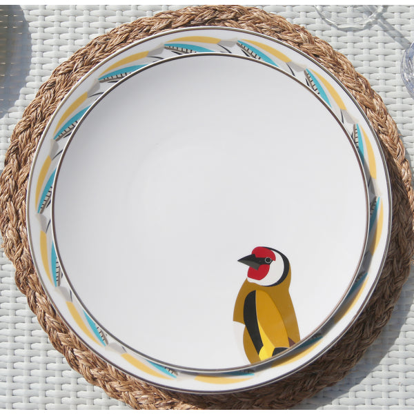 Silsal  Sarb Dinner Plate - European Goldfinch