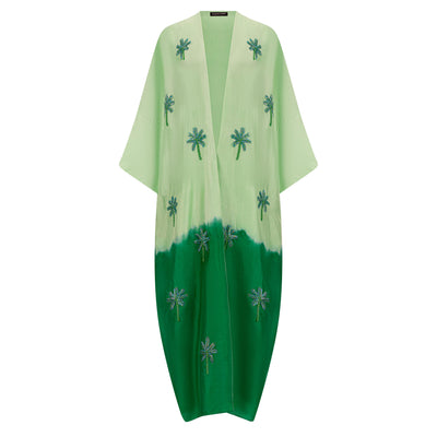 Mint Green Dark Ombre Kimono