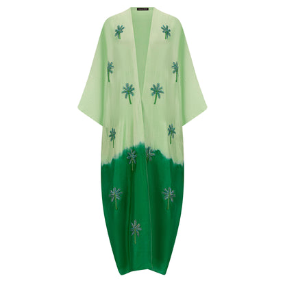 Mint Green Dark Ombre Kimono