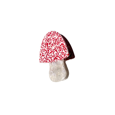 Mushroom Hand Painted Claw Hair Clip