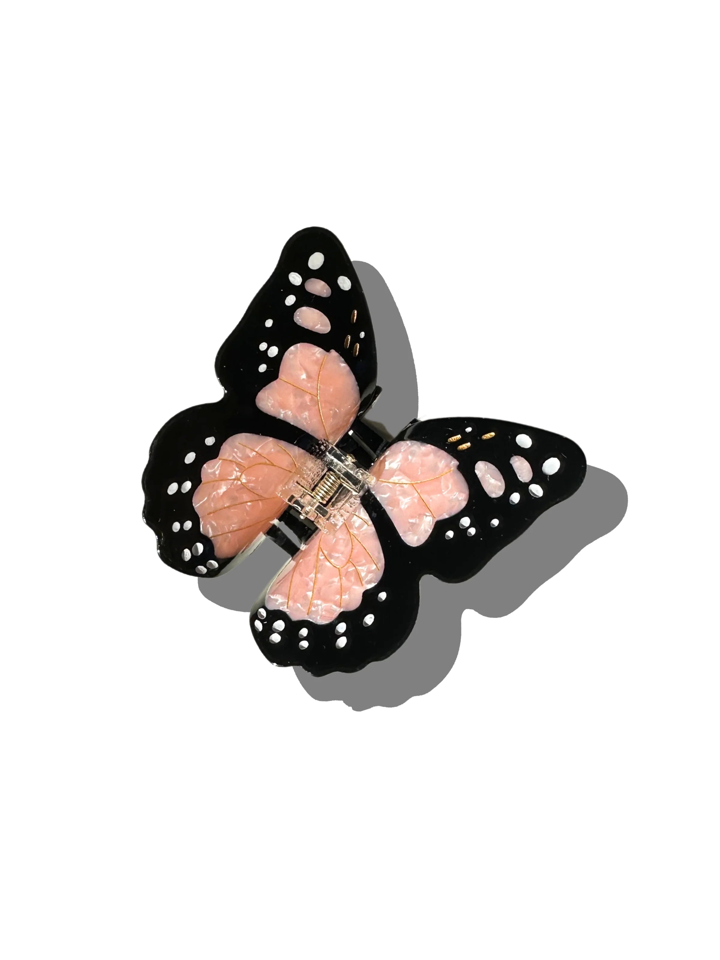 Monarch Butterfly Hand Painted Claw Hair Clip