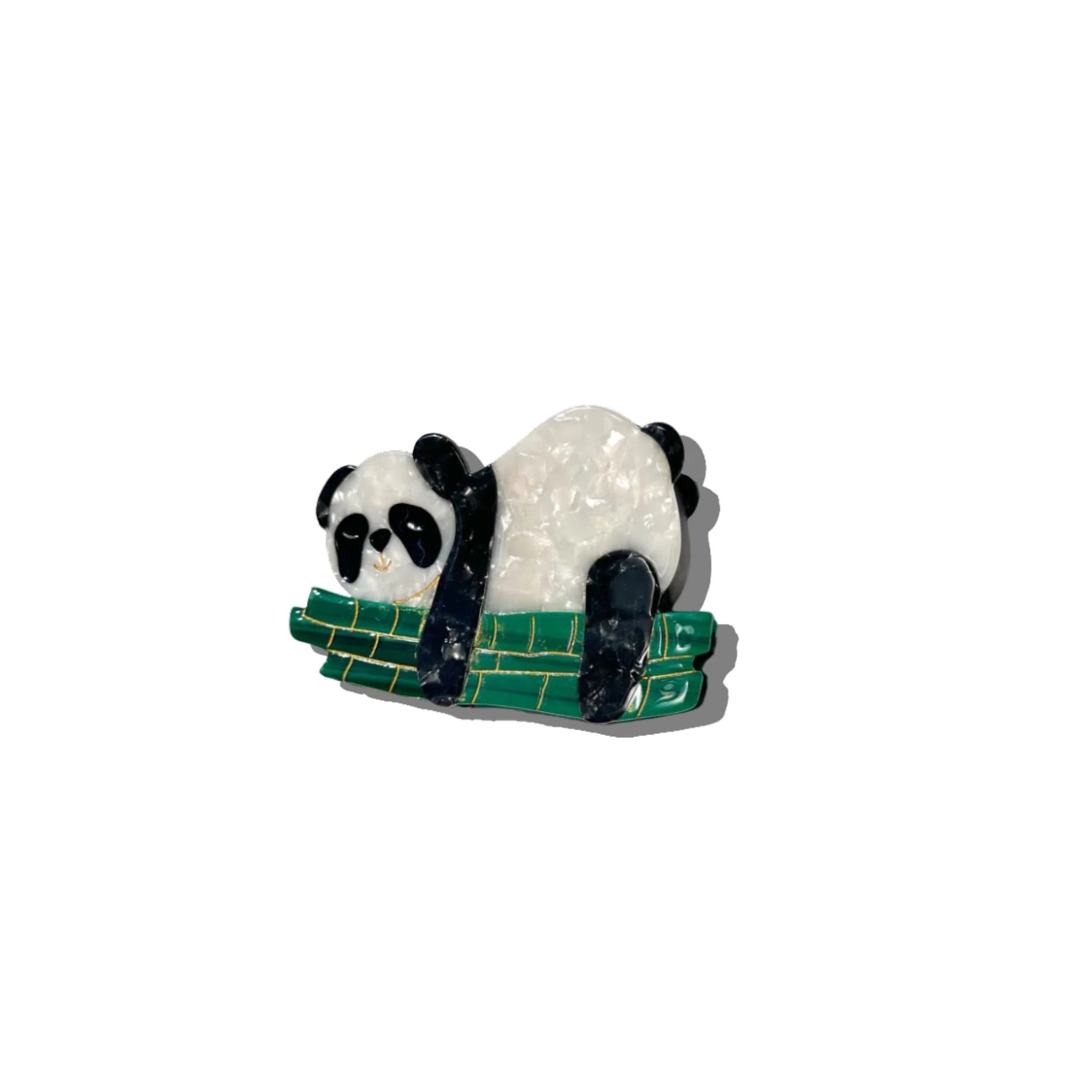 Panda Hand Painted Claw Hair Clip