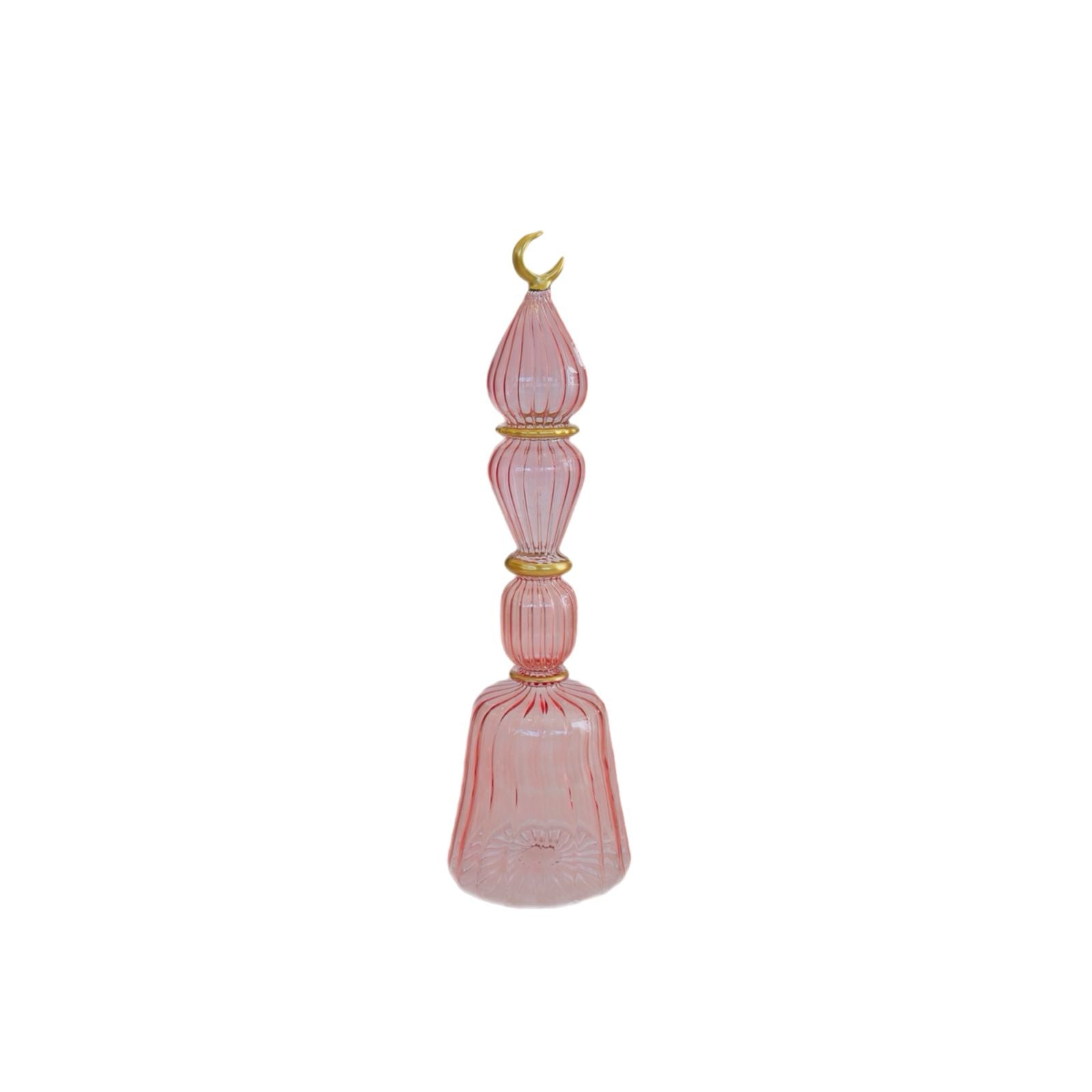 Glass Minaret Pink & Gold