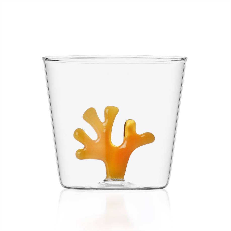 Ichendorf Glass Tumbler Orange Coral