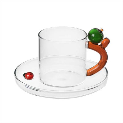 Ichendorf Glass Coffee Cup Fruits & Flowers