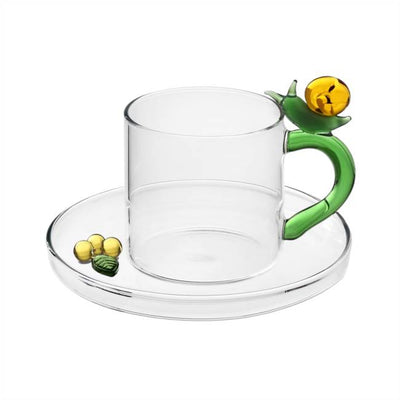 Ichendorf Glass Coffee Cup Fruits & Flowers