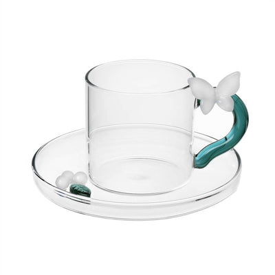Ichendorf Glass Coffee Cup Fruits & Flowers