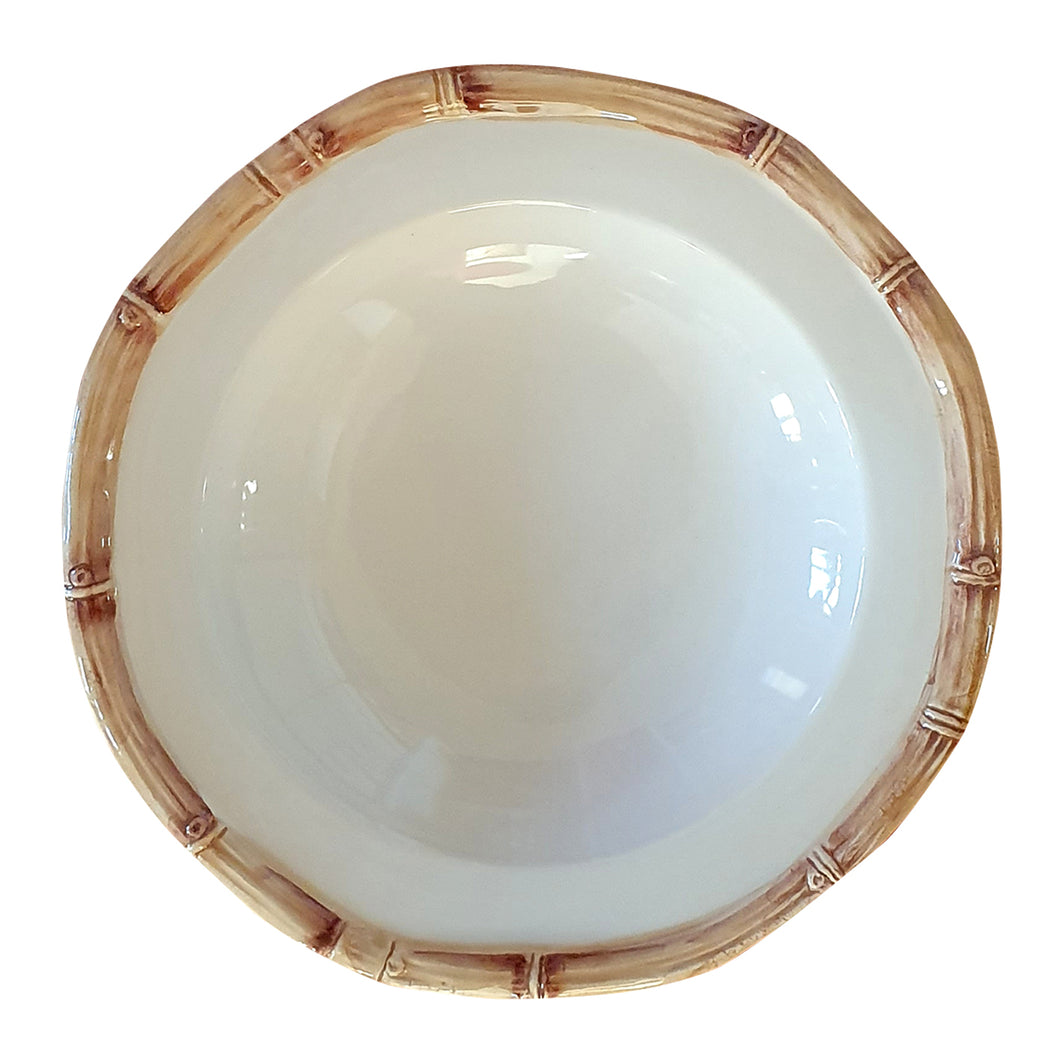 Les Ottomans Bamboo Porcelain Soup Plate