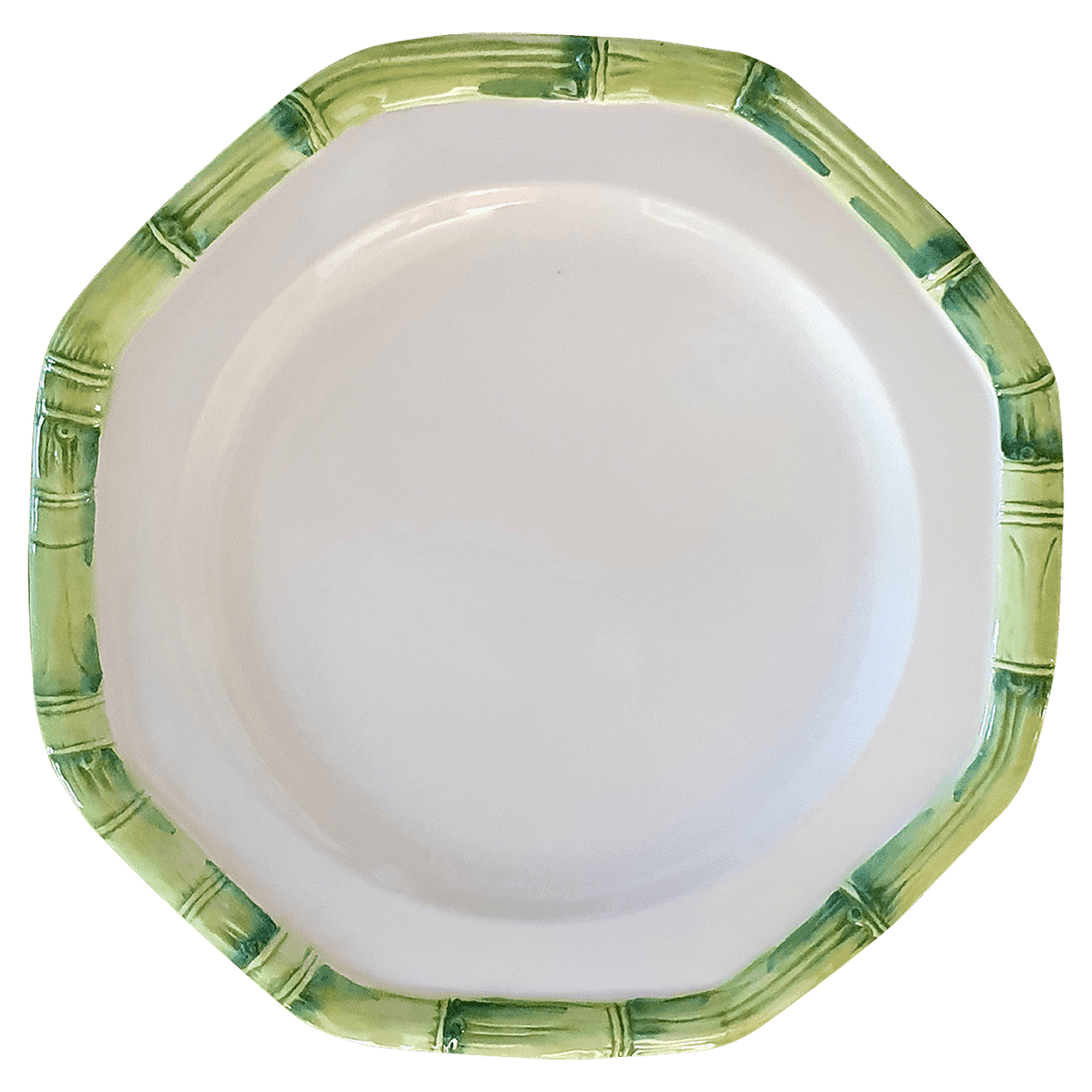 Les Ottomans Bamboo Porcelain Dinner Plate - Green