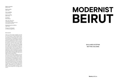 Modernist Beirut Book
