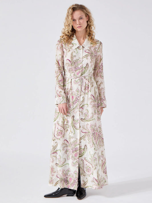 Hayley  Menzies Jimi Silk Jacquard Shirt Dress