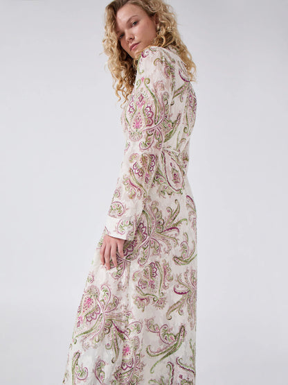 Hayley  Menzies Jimi Silk Jacquard Shirt Dress
