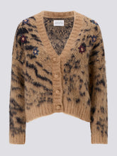 Load image into Gallery viewer, Hayley  Menzies Big Meow Alpaca Jacquard Cardigan
