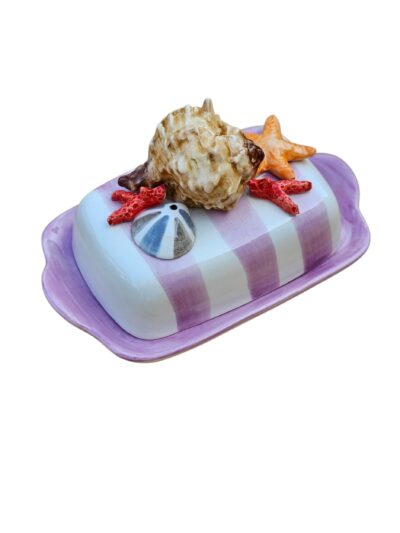 Hand Painted Ceramic Butter Dish