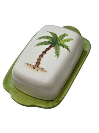 Hand Painted Ceramic Butter Dish