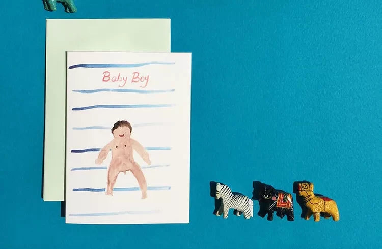 Zenobie Baby Boy Greeting Card