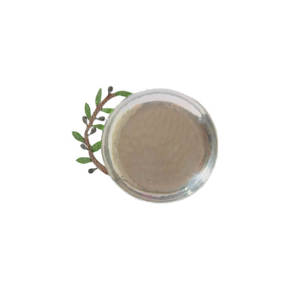 Platter Aluminium with Olive Branch  - Silver