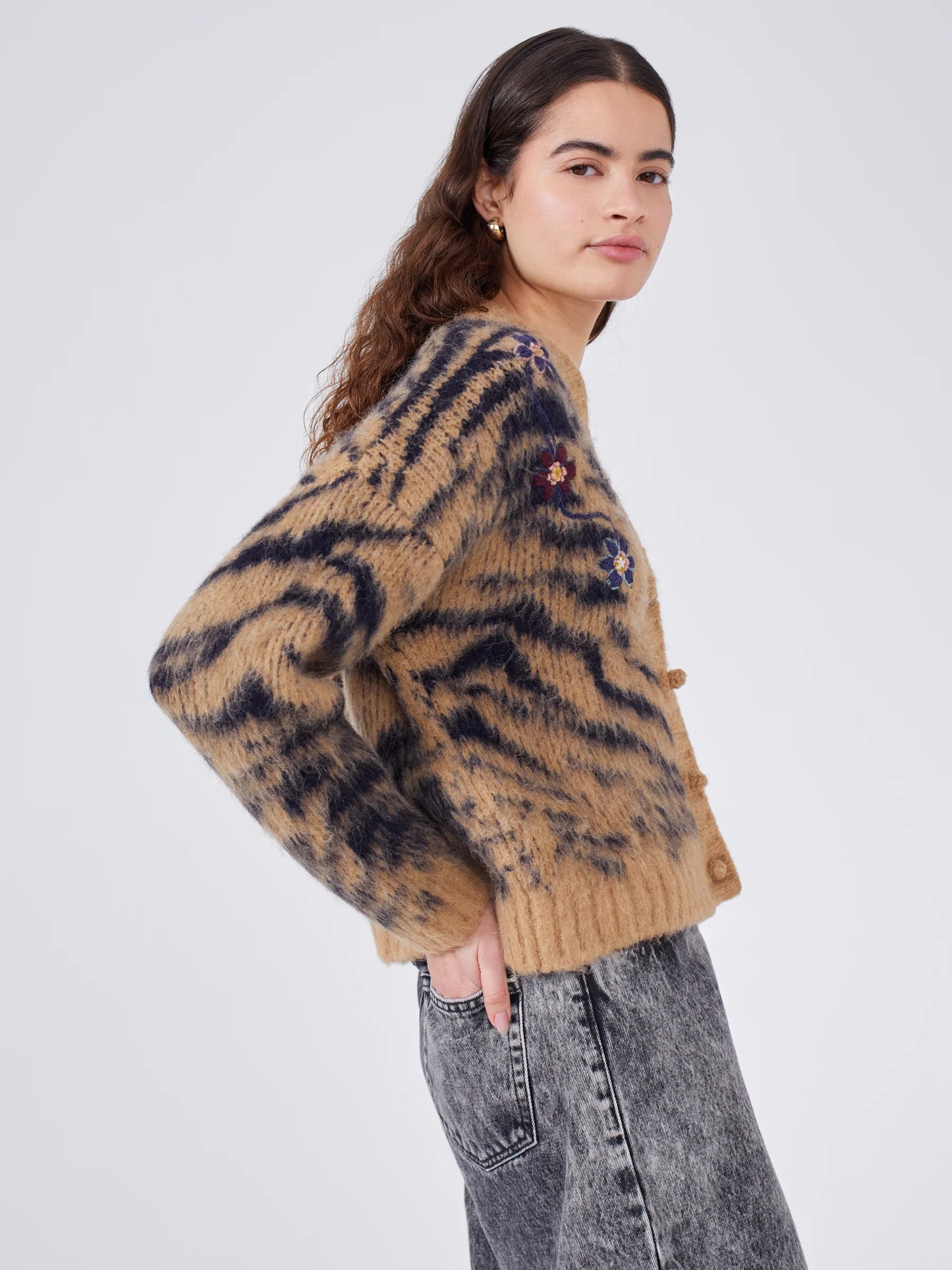 Hayley  Menzies Big Meow Alpaca Jacquard Cardigan