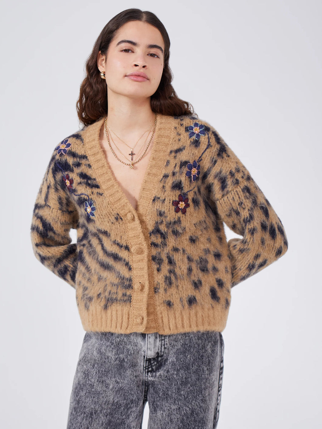 Hayley  Menzies Big Meow Alpaca Jacquard Cardigan