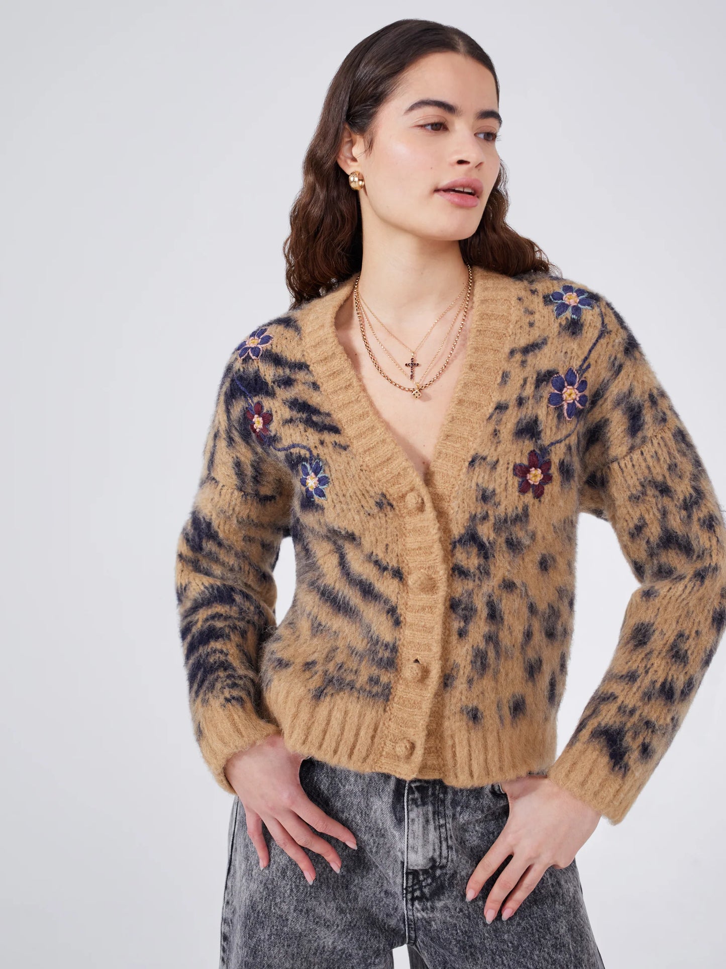 Hayley  Menzies Big Meow Alpaca Jacquard Cardigan