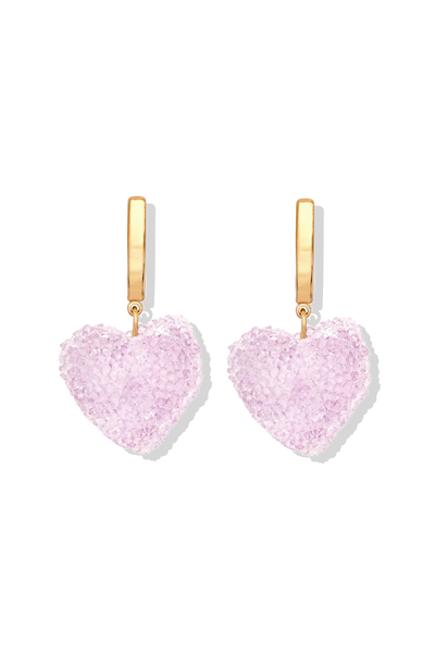 Crystal Haze Jelly Heart Hoops - Tuttifrutti