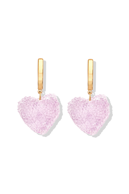 Crystal Haze Jelly Heart Hoops - Tuttifrutti
