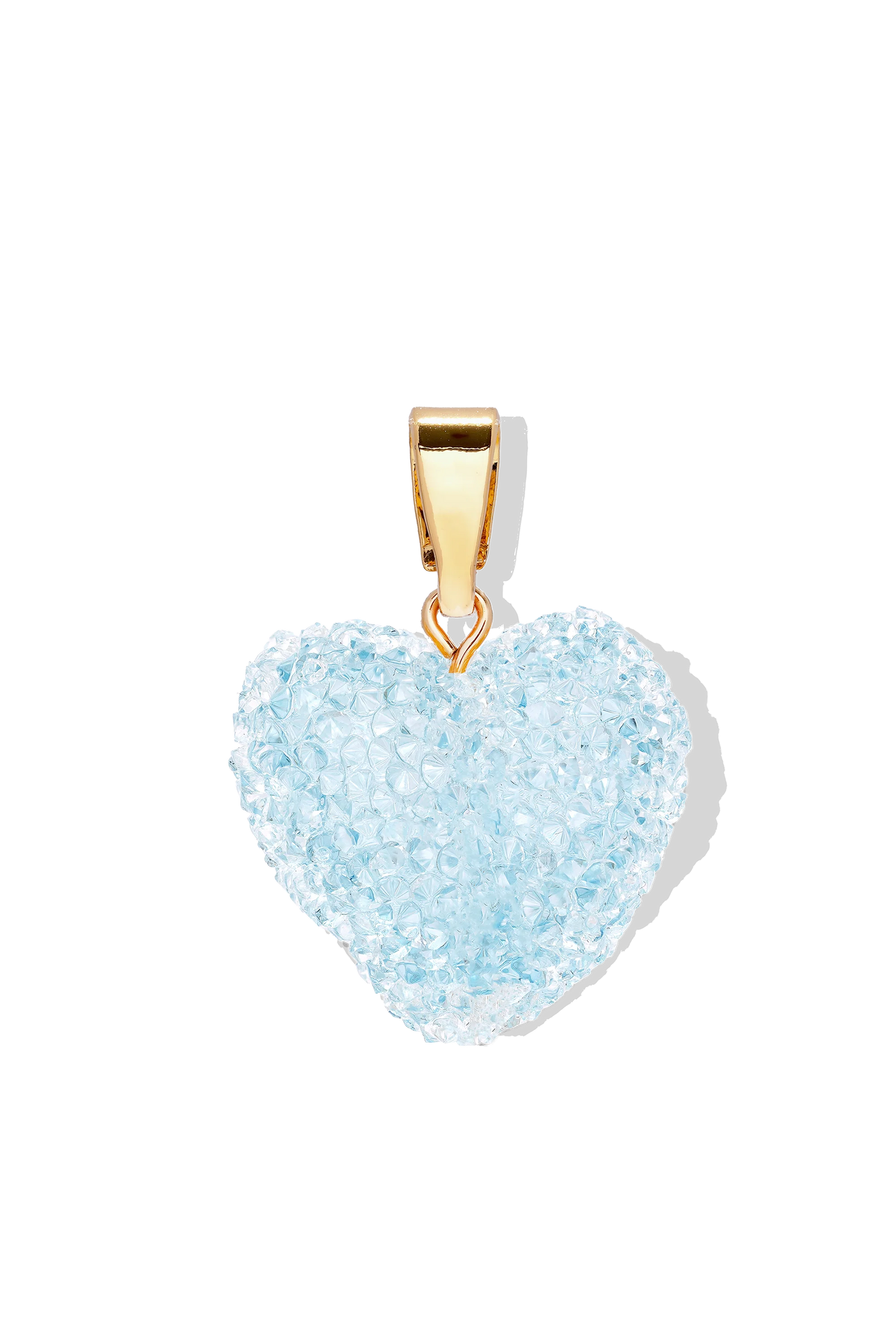 Crystal Haze Jelly Heart Pendant - Baby Blue