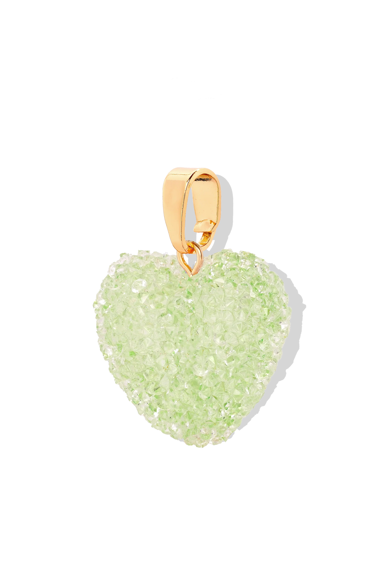 Crystal Haze Jelly Heart Pendant - Pistachio