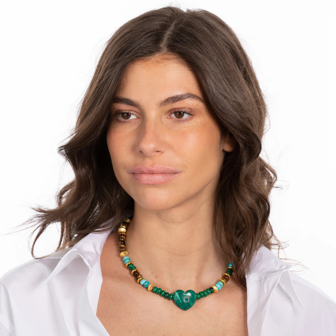 Necklace Jessy - Malachite