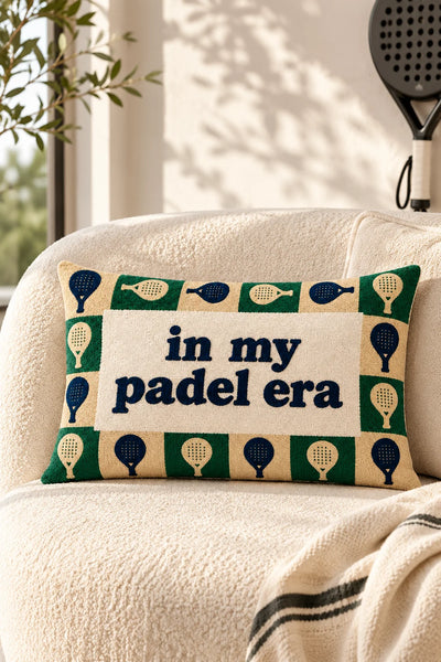 In my Padel Era Needlepoint Cushion