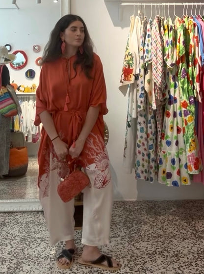 Serpui Mia Flowers Bag - Orange