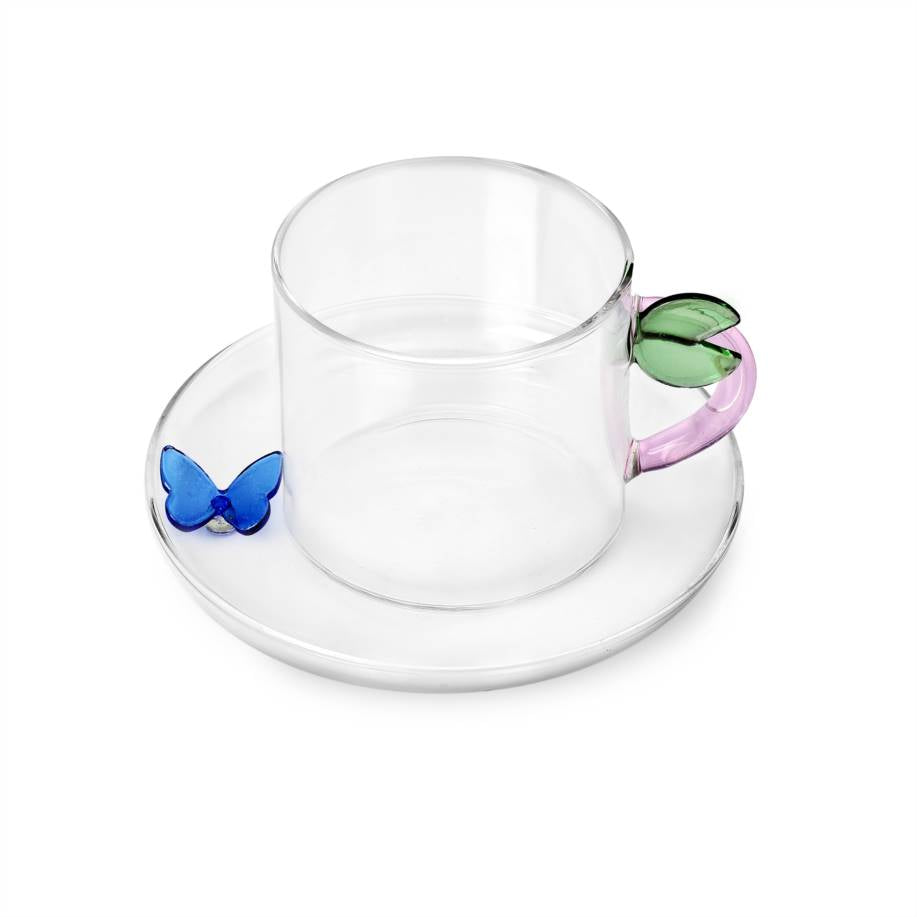 Ichendorf Glass Tea Cup w/ Leaf