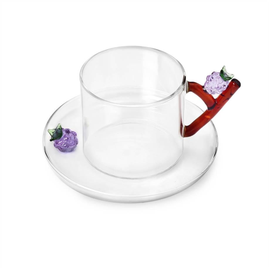 Ichendorf Glass Tea Cup w/ Blackberry