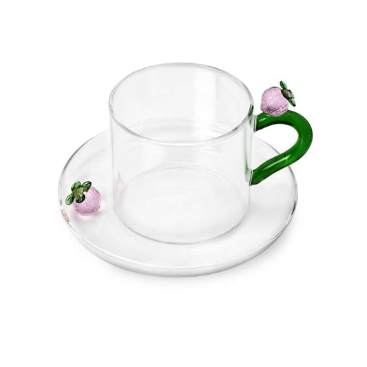 Ichendorf Glass Tea Cup w/ Strawberry