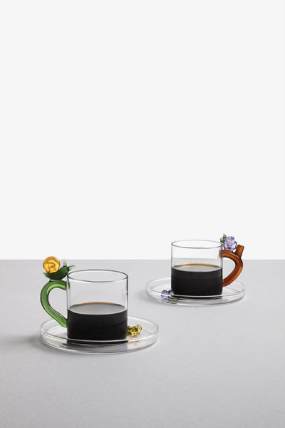 Ichendorf Glass Coffee Cup Fruits & Flowers