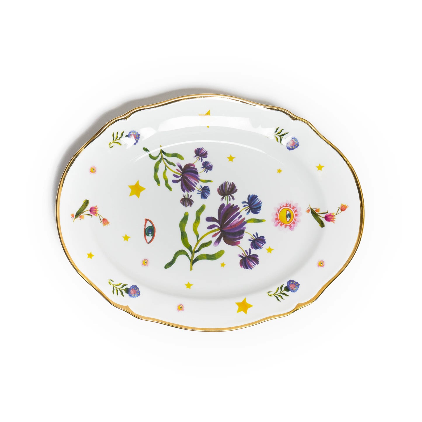 Bitossi Home Oval Platter Porcelain - Floral