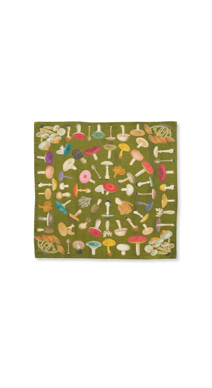 S&B x John Derian Green Fungi Linen Napkin