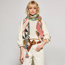 Load image into Gallery viewer, To the Ducks Silk Scarf - 137x137 cm
