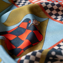 Load image into Gallery viewer, To the Ducks Silk Scarf - 137x137 cm
