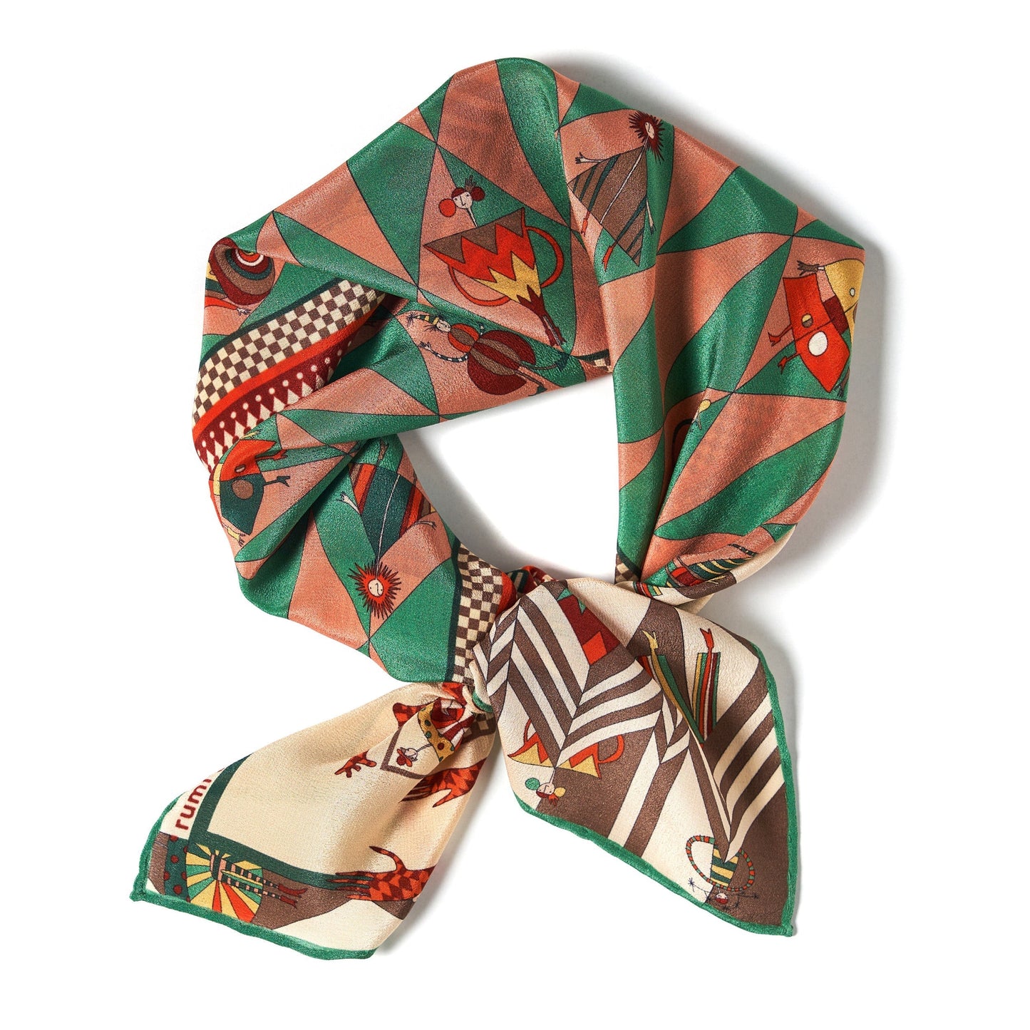 To the Ducks Silk Scarf - 64x64 cm