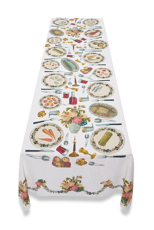 S&B x John Derian The Feast Linen Tablecloth