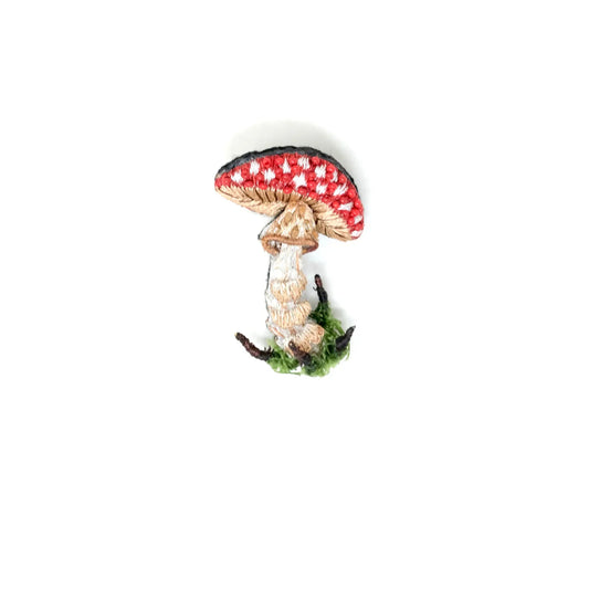 Fly Mushroom Brooch Pin