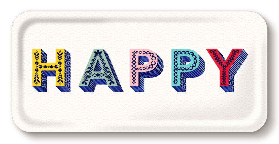 Happy/ Multi Tray 32x15cm