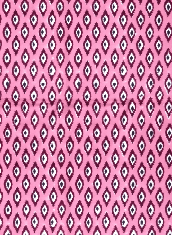 Les Ottomans Block Print Tablecloth - Pink