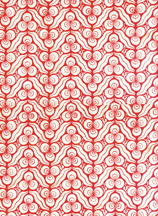 Les Ottomans Block Print Tablecloth - Red